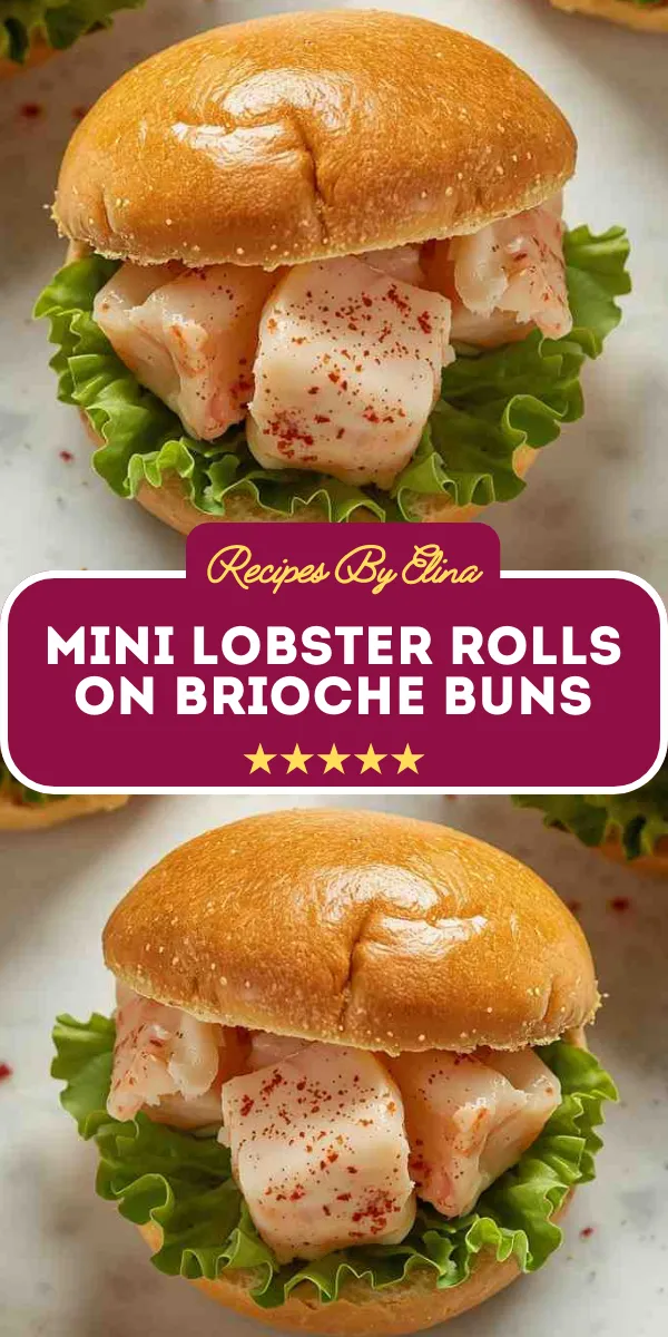 Mini Lobster Rolls on Brioche Buns
