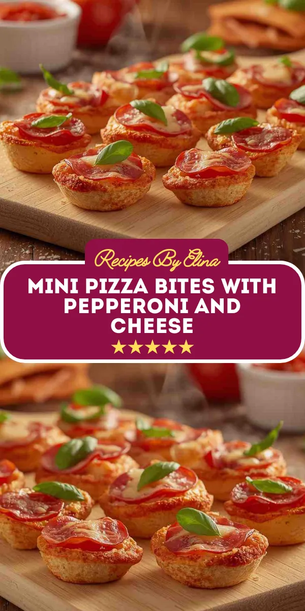 Mini Pizza Bites with Pepperoni and Cheese