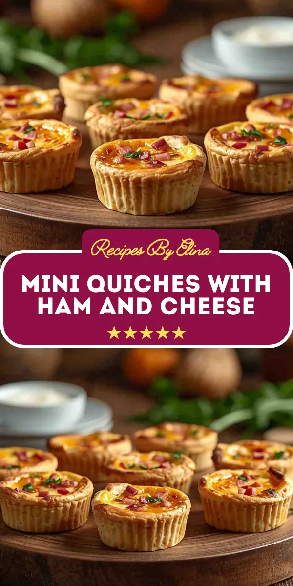 Mini Quiches with Ham and Cheese