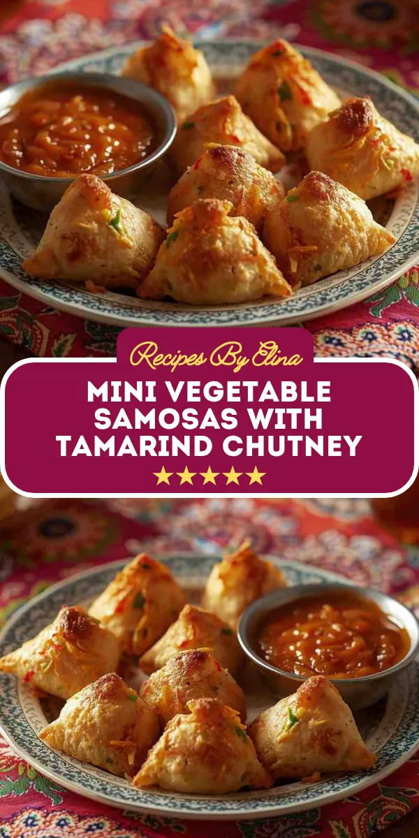 Mini Vegetable Samosas with Tamarind Chutney