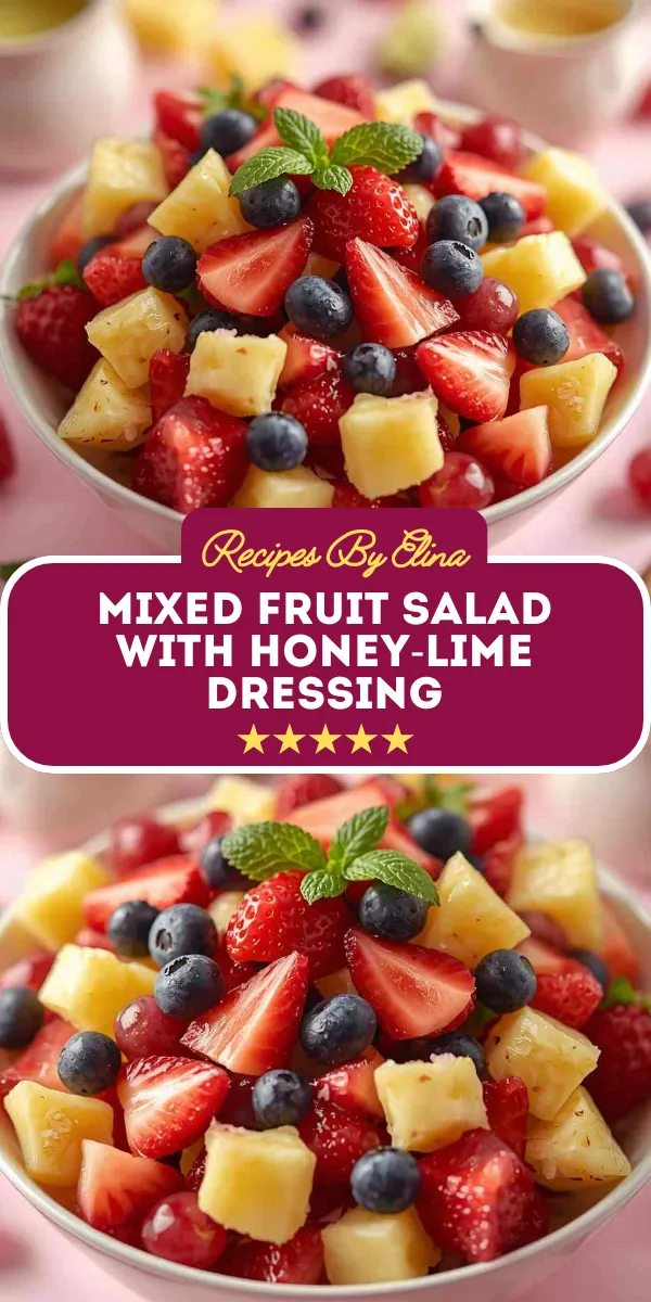 Mixed Fruit Salad with Honey-Lime Dressing