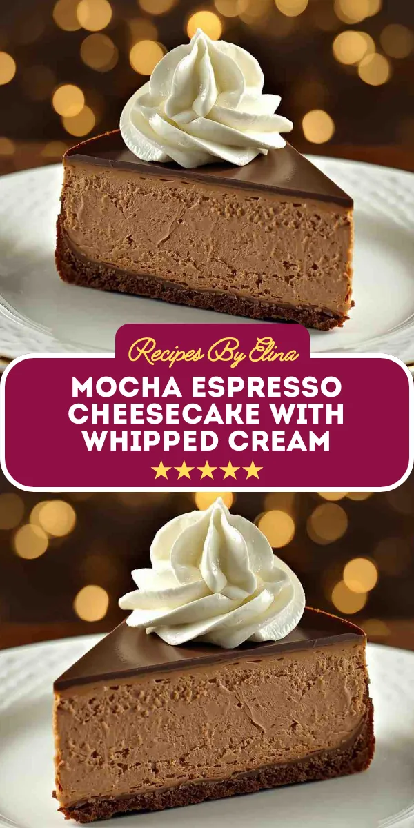 Mocha Espresso Cheesecake with Whipped Cream