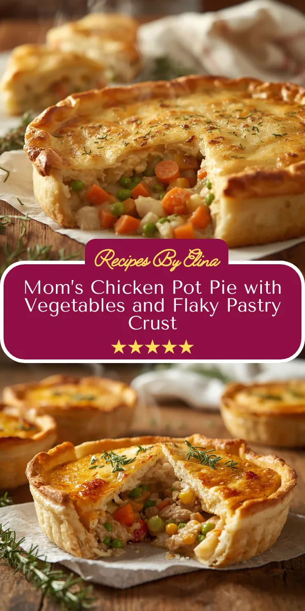 Mom’s Chicken Pot Pie with Vegetables and Flaky Pastry Crust