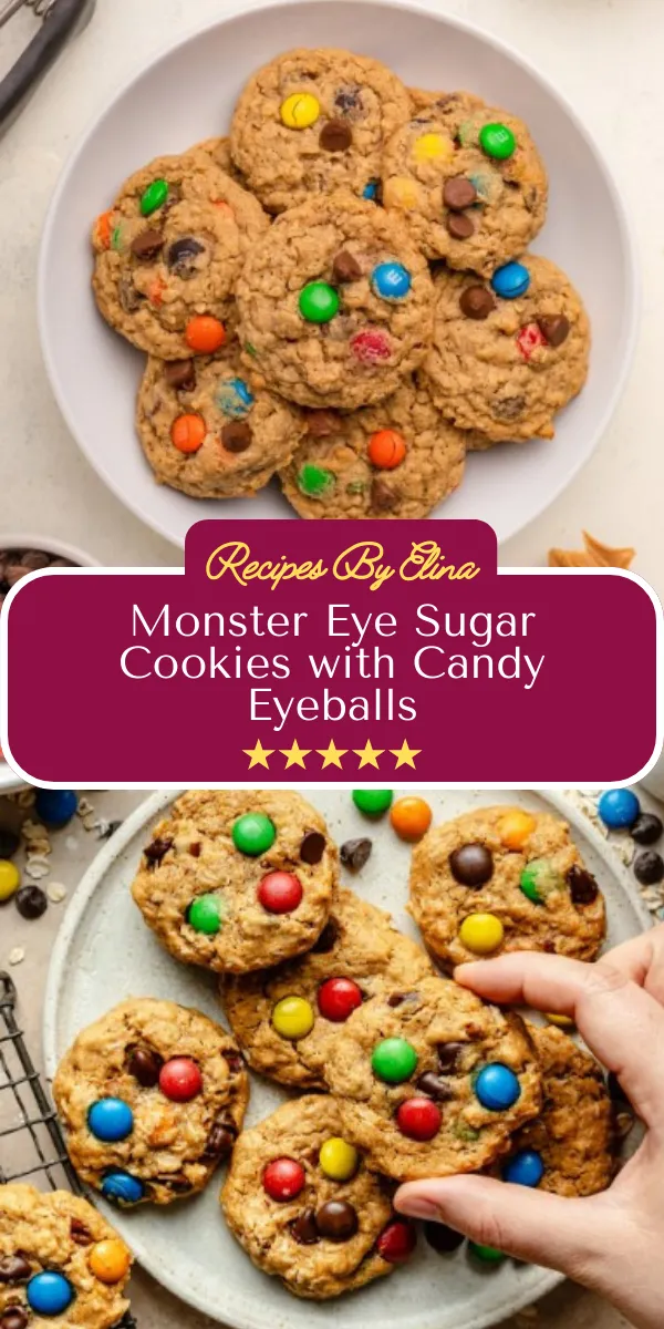Monster Eye Sugar Cookies with Candy Eyeballs