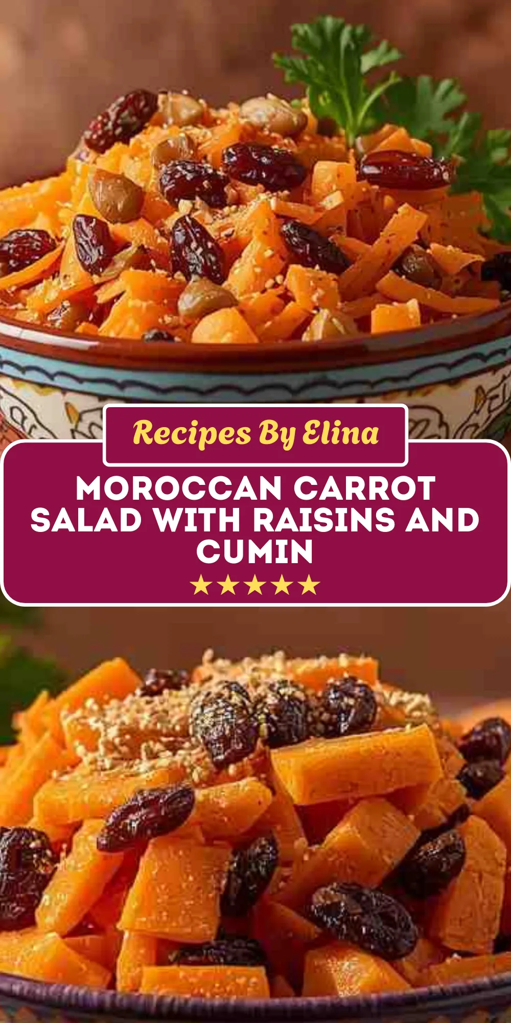 Moroccan Carrot Salad with Raisins and Cumin