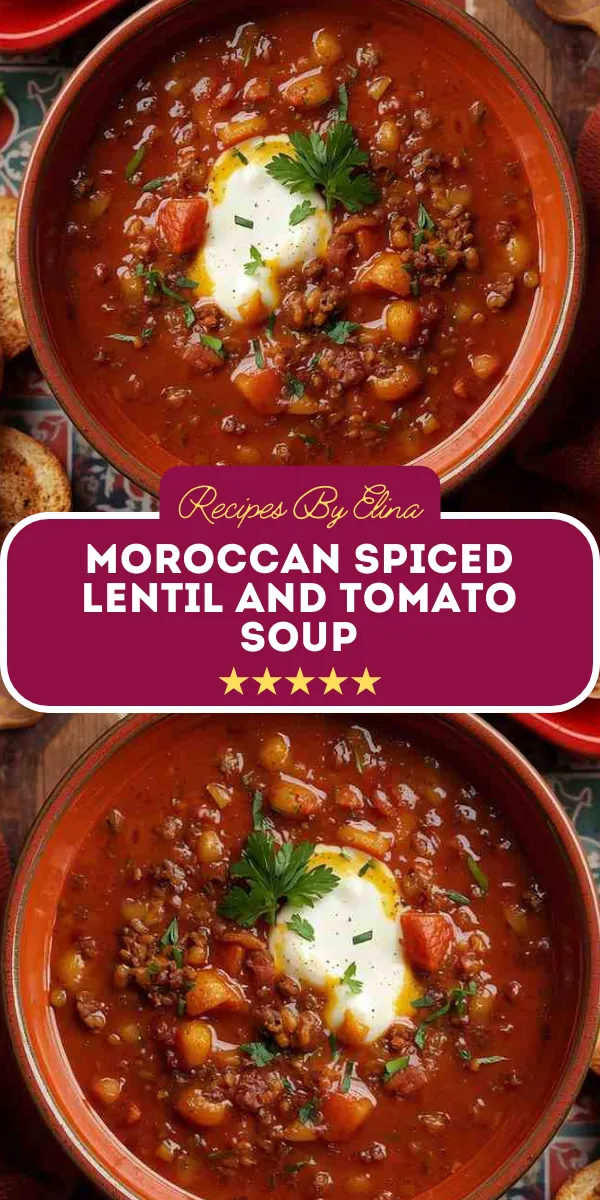 Moroccan Spiced Lentil and Tomato Soup