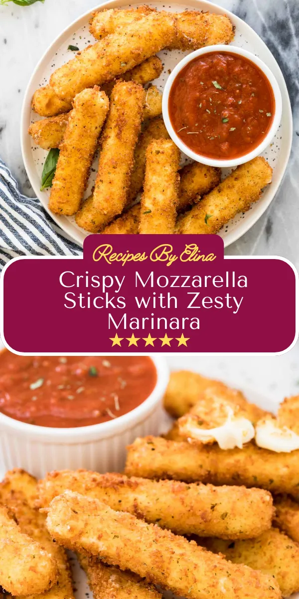 Mozzarella Cheese Sticks with Marinara Dipping Sauce