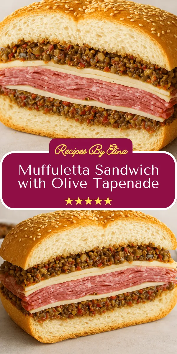 Muffuletta Sandwich with Olive Tapenade