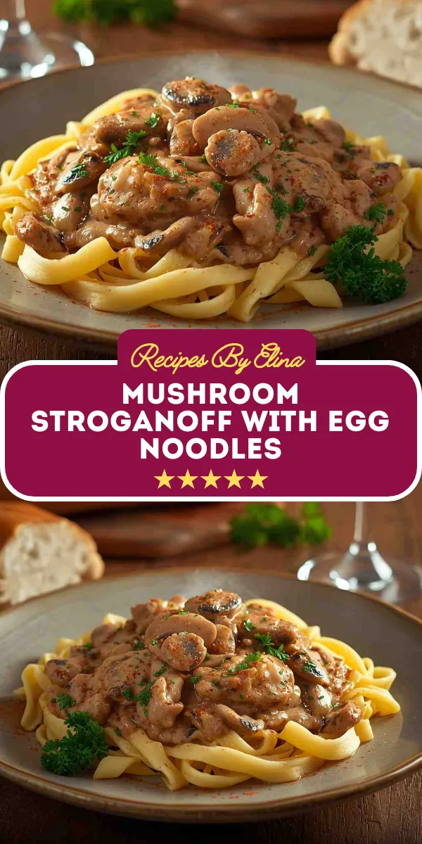 Mushroom Stroganoff with Egg Noodles