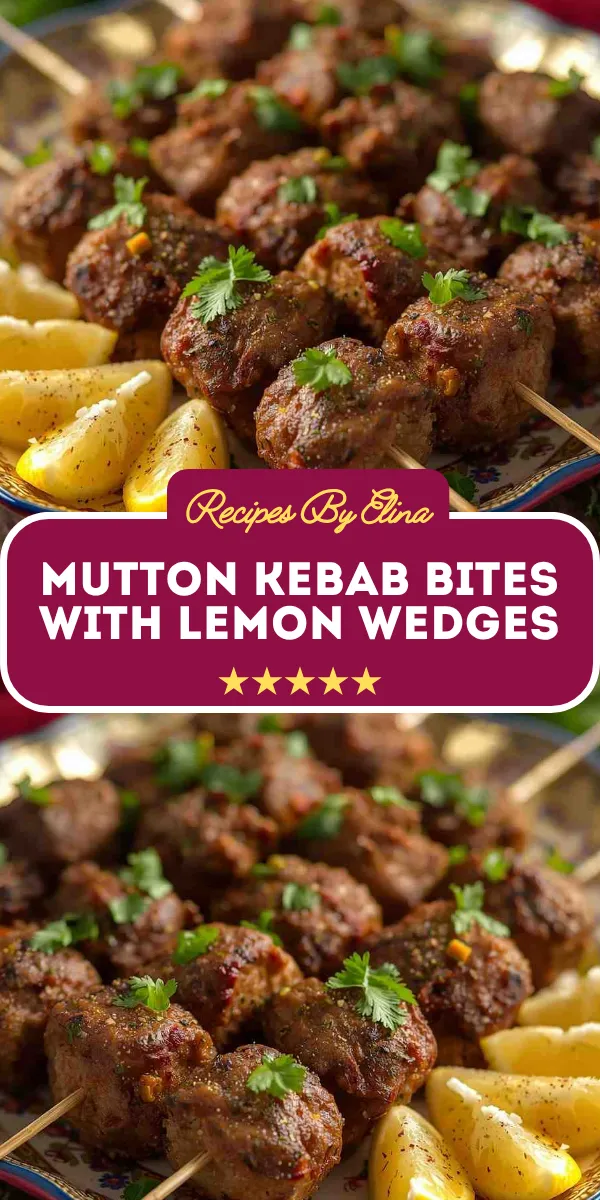 Mutton Kebab Bites with Lemon Wedges