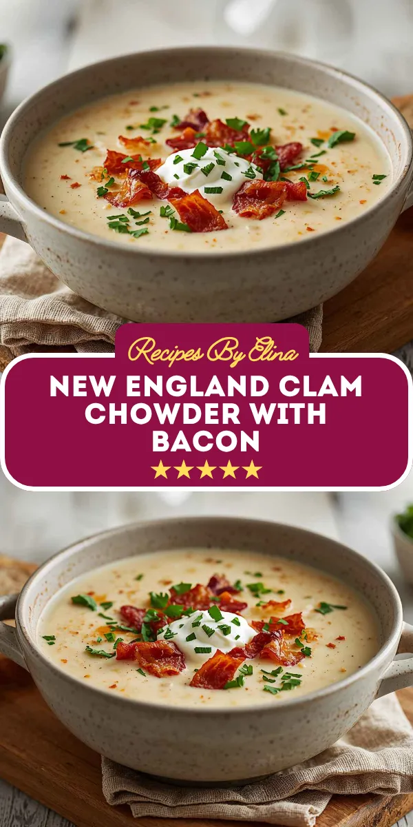 New England Clam Chowder with Bacon
