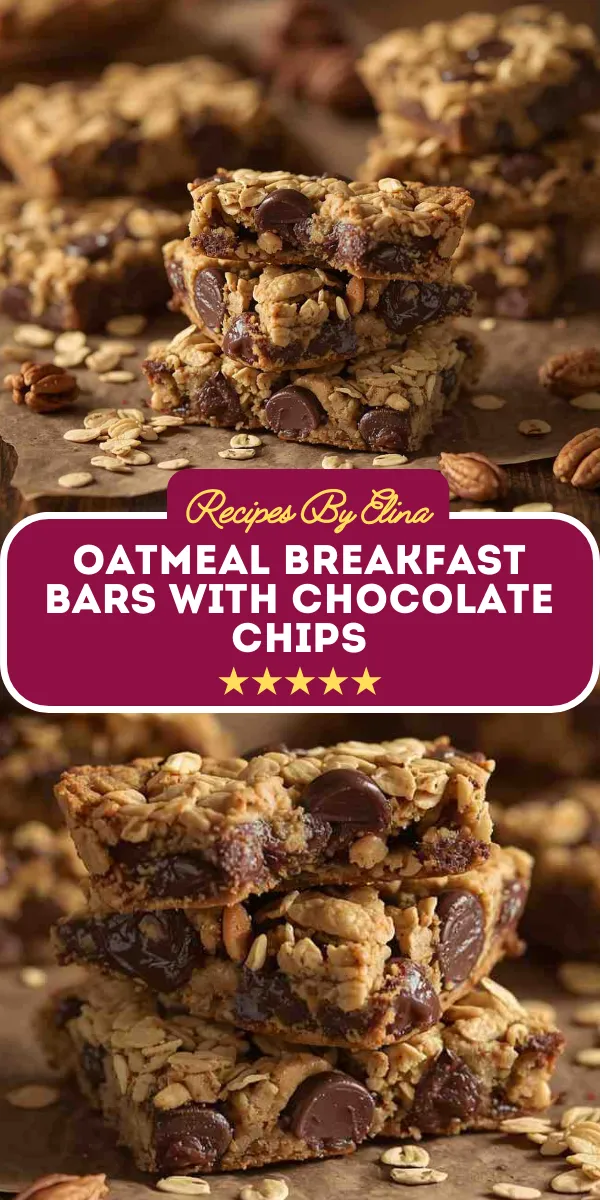 Oatmeal Breakfast Bars with Chocolate Chips