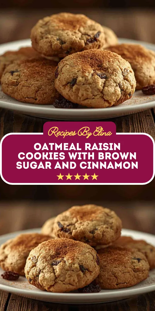 Oatmeal Raisin Cookies with Brown Sugar and Cinnamon