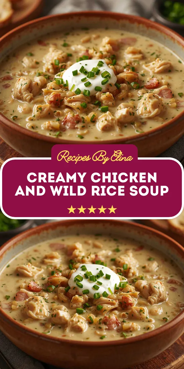 One-Pot Creamy Chicken and Wild Rice Soup
