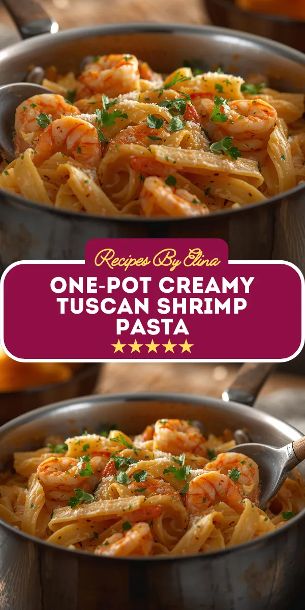 One-Pot Creamy Tuscan Shrimp Pasta