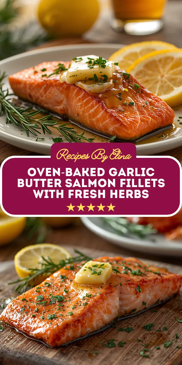 Oven-Baked Garlic Butter Salmon Fillets with Fresh Herbs