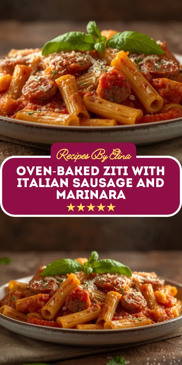 Oven-Baked Ziti with Italian Sausage and Marinara