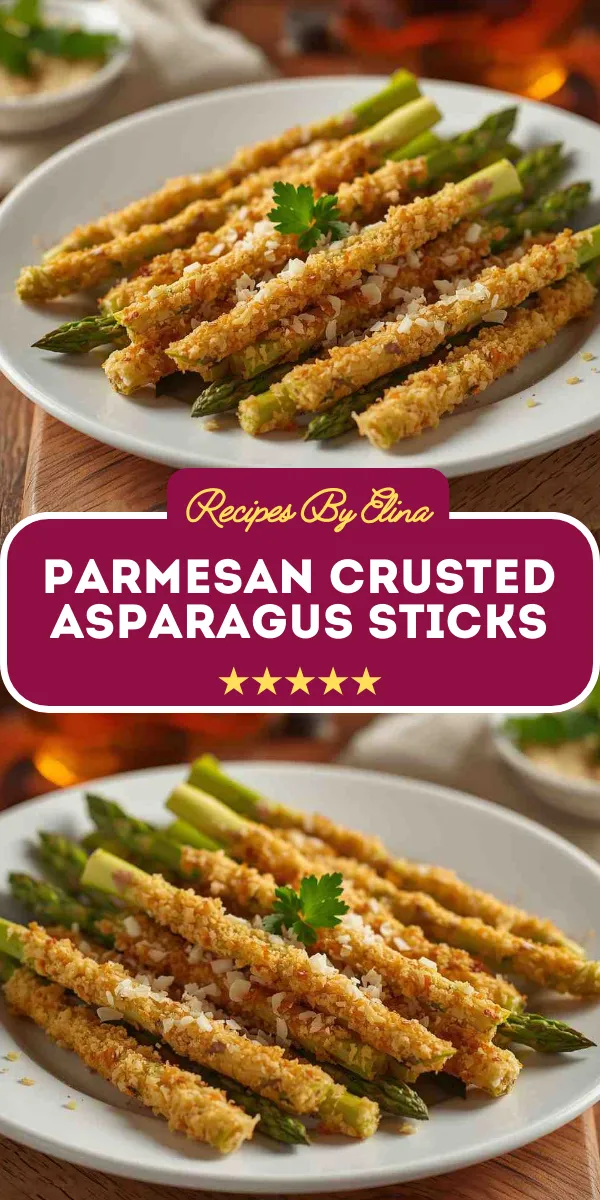 Parmesan Crusted Asparagus Sticks