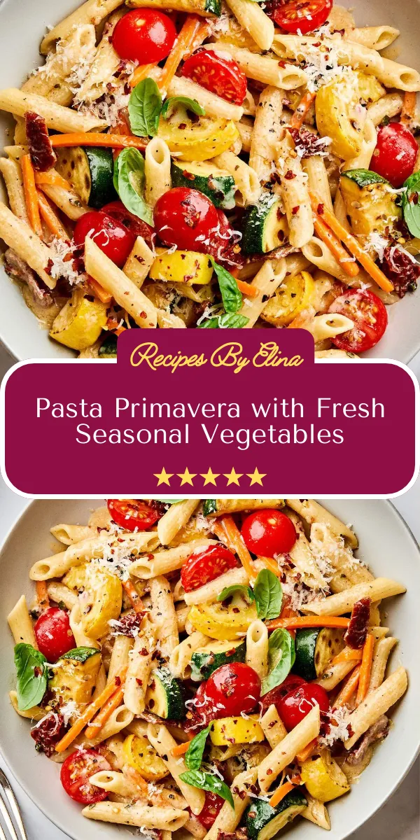 Pasta Primavera with Fresh Seasonal Vegetables