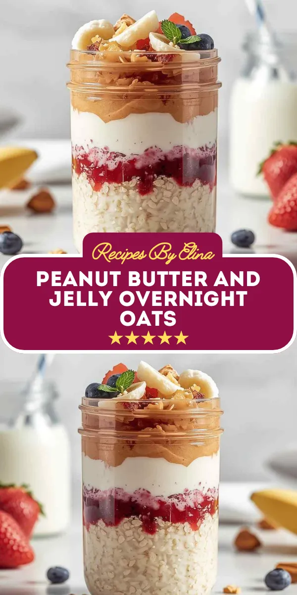Peanut Butter and Jelly Overnight Oats
