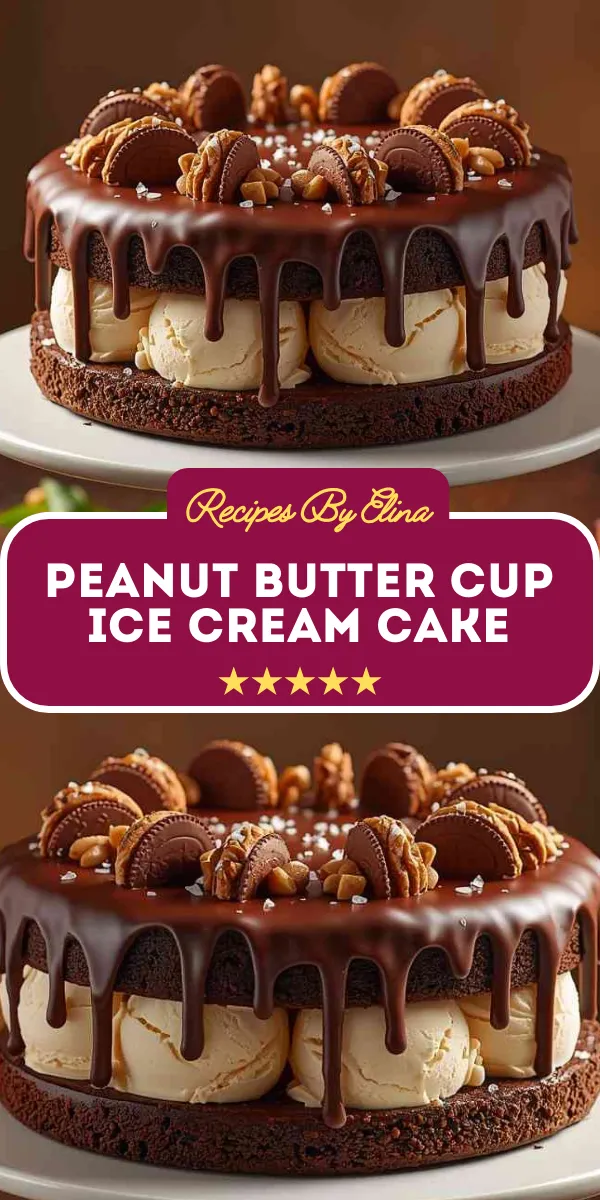 Peanut Butter Cup Ice Cream Cake