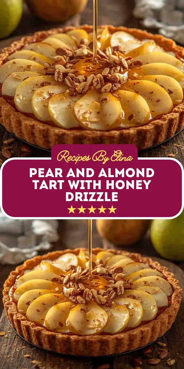Pear and Almond Tart with Honey Drizzle