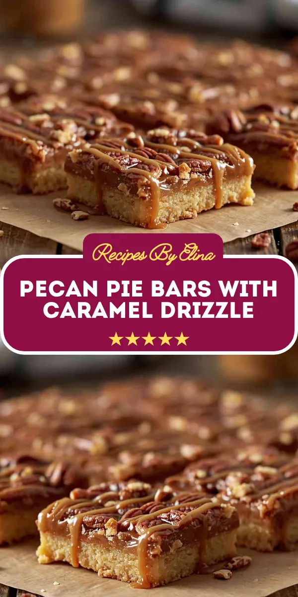 Pecan Pie Bars with Caramel Drizzle