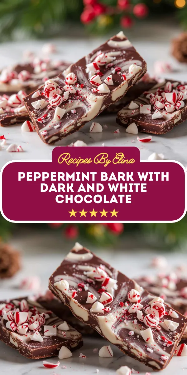 Peppermint Bark with Dark and White Chocolate