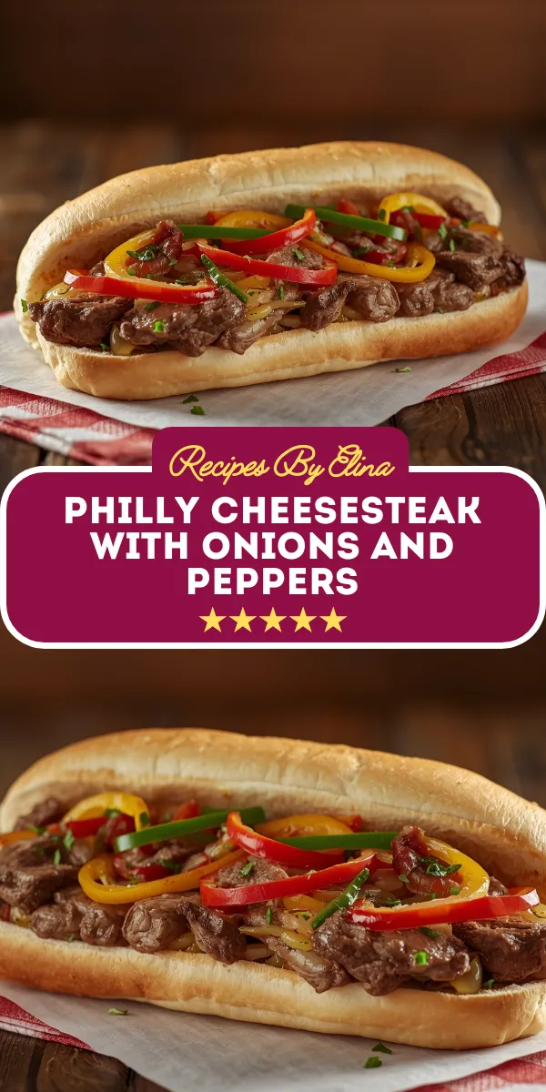 Philly Cheesesteak with Onions and Peppers