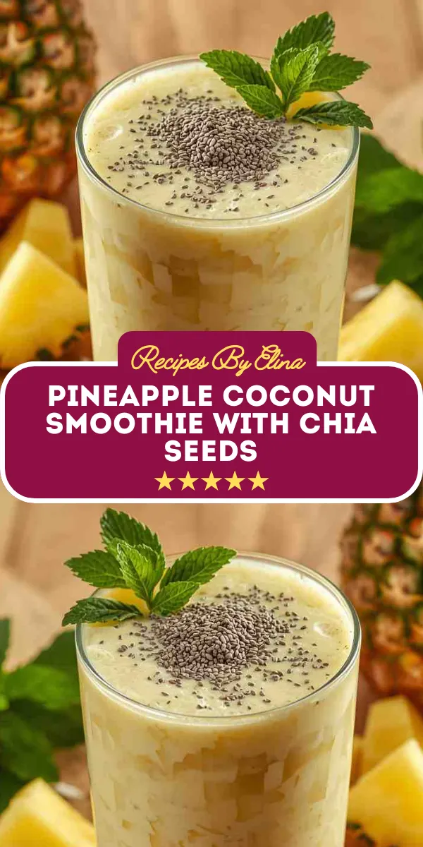 Pineapple Coconut Smoothie with Chia Seeds