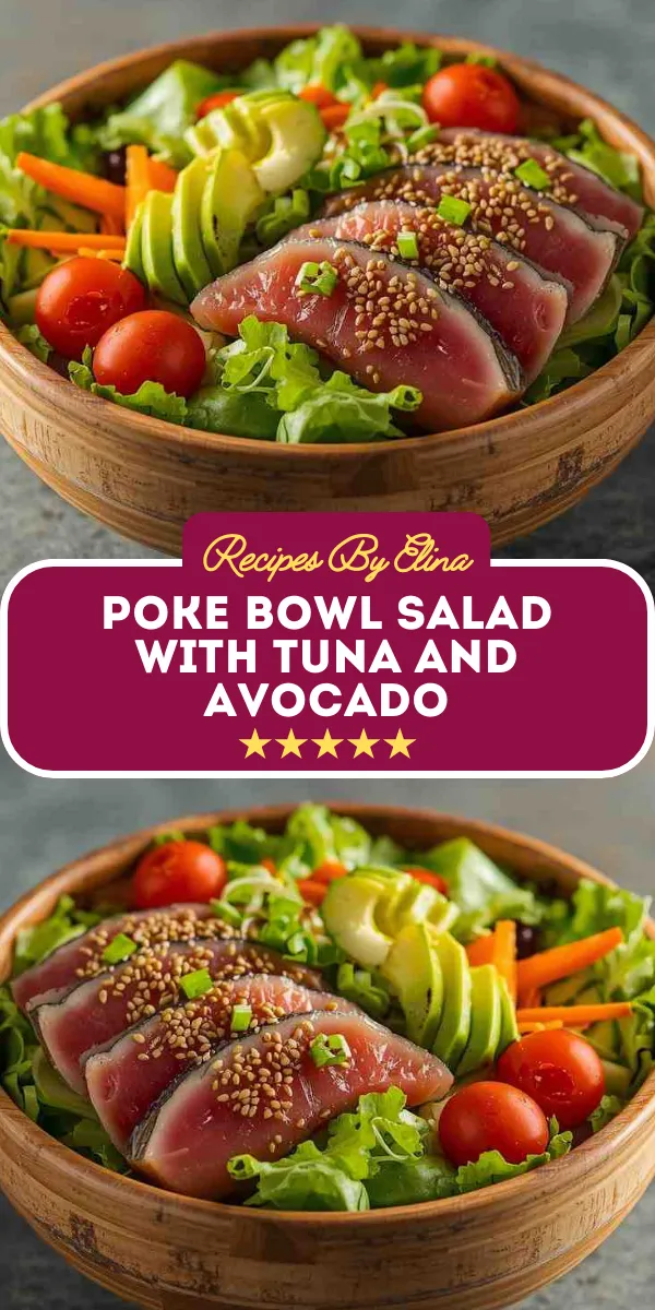 Poke Bowl Salad with Tuna and Avocado