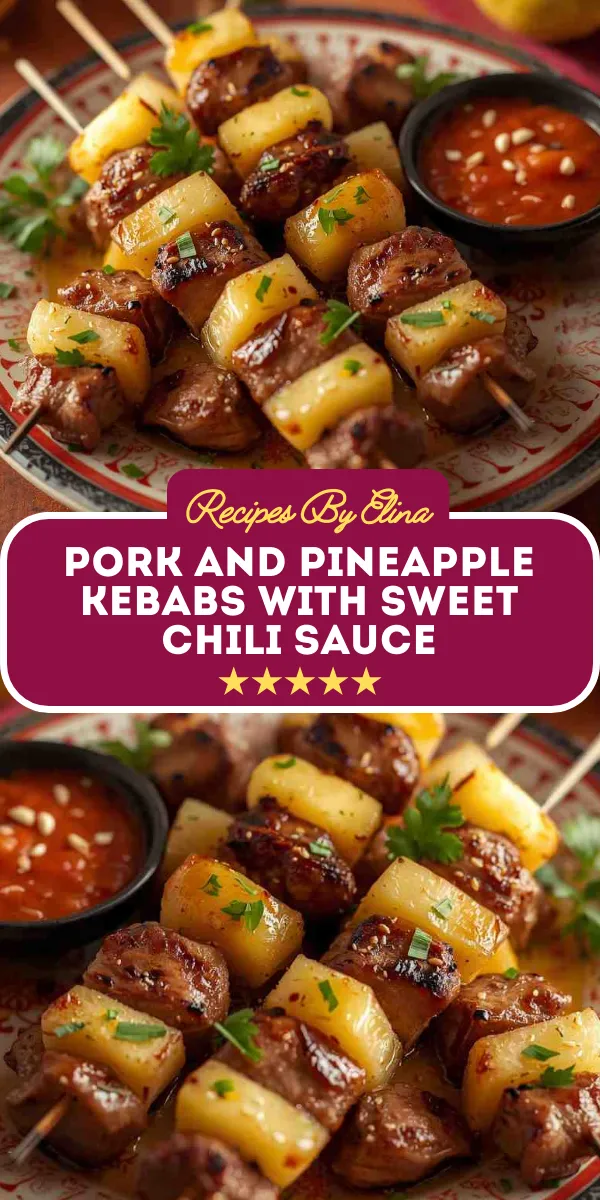 Pork and Pineapple Kebabs with Sweet Chili Sauce