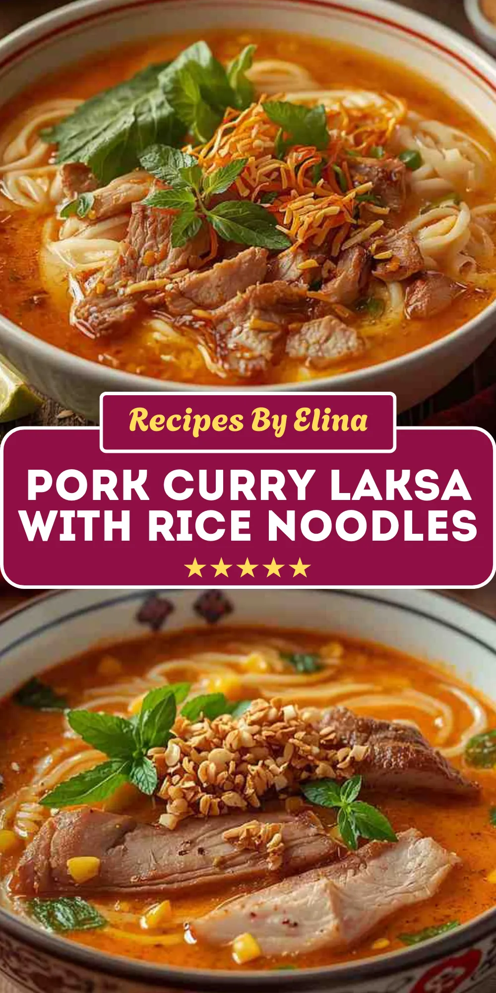 Pork Curry Laksa with Rice Noodles