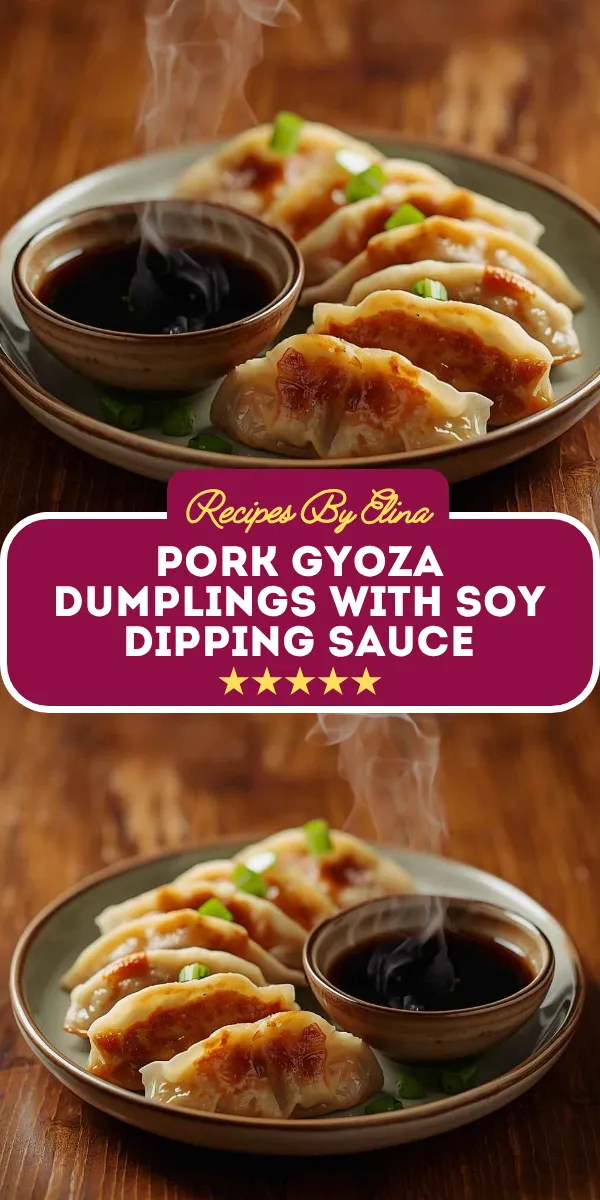 Pork Gyoza Dumplings with Soy Dipping Sauce