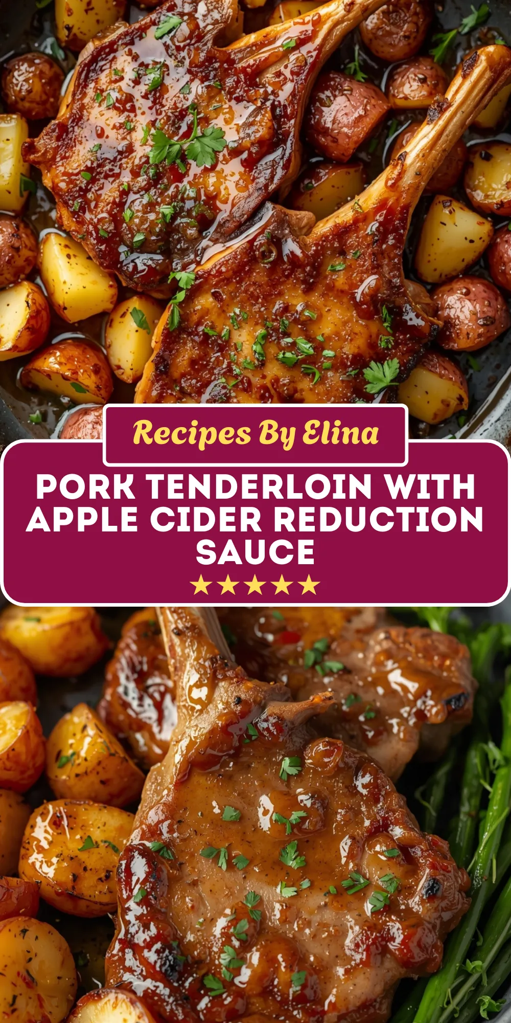 Pork Tenderloin with Apple Cider Reduction Sauce