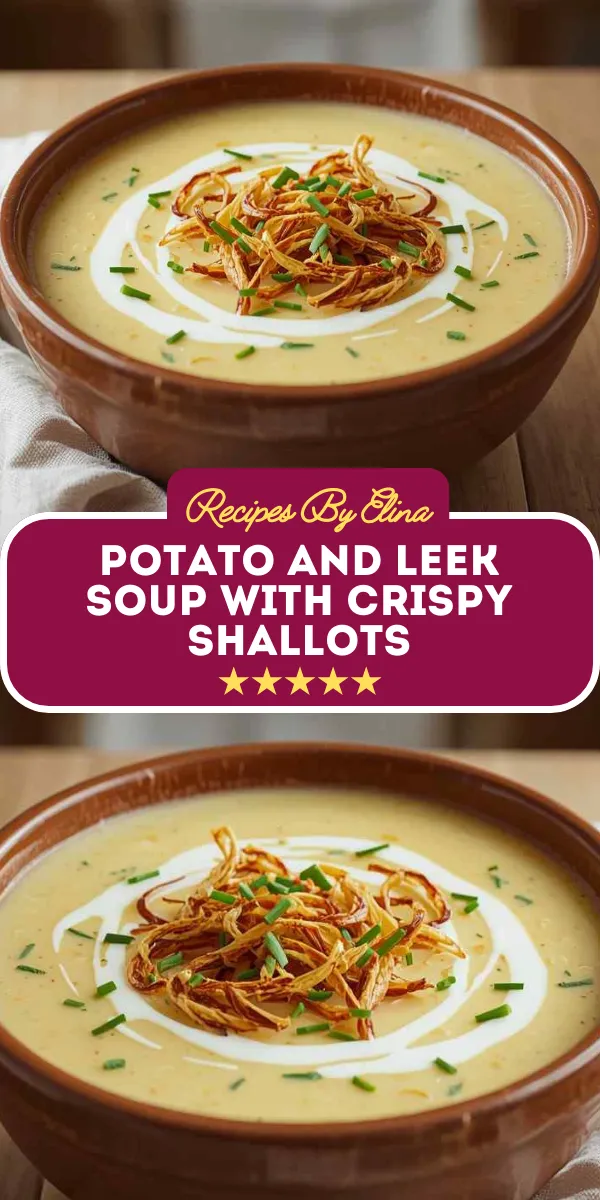 Potato and Leek Soup with Crispy Shallots