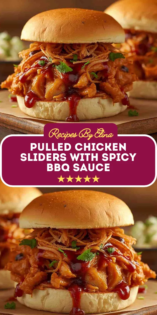 Pulled Chicken Sliders with Spicy BBQ Sauce