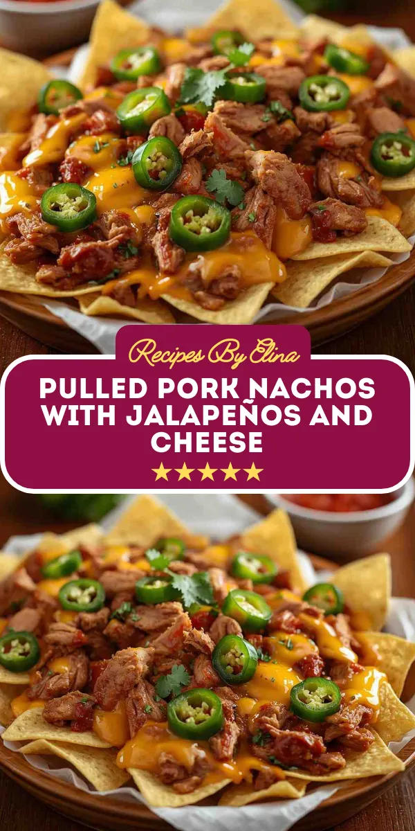 Pulled Pork Nachos with Jalapeños and Cheese
