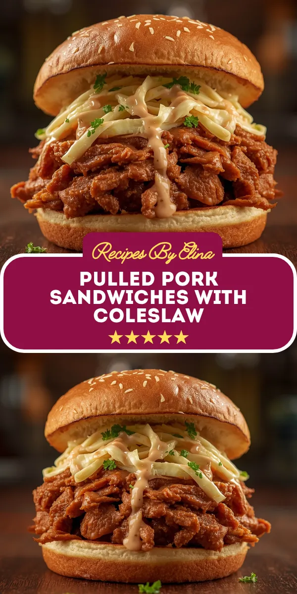 Pulled Pork Sandwiches with Coleslaw