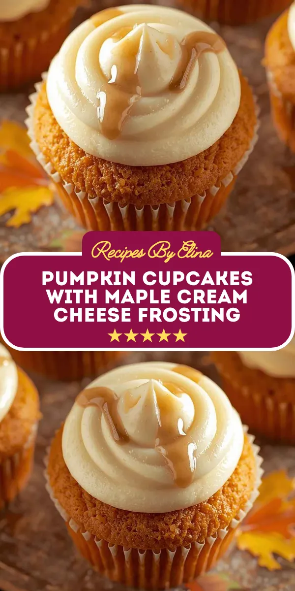 Pumpkin Cupcakes with Maple Cream Cheese Frosting