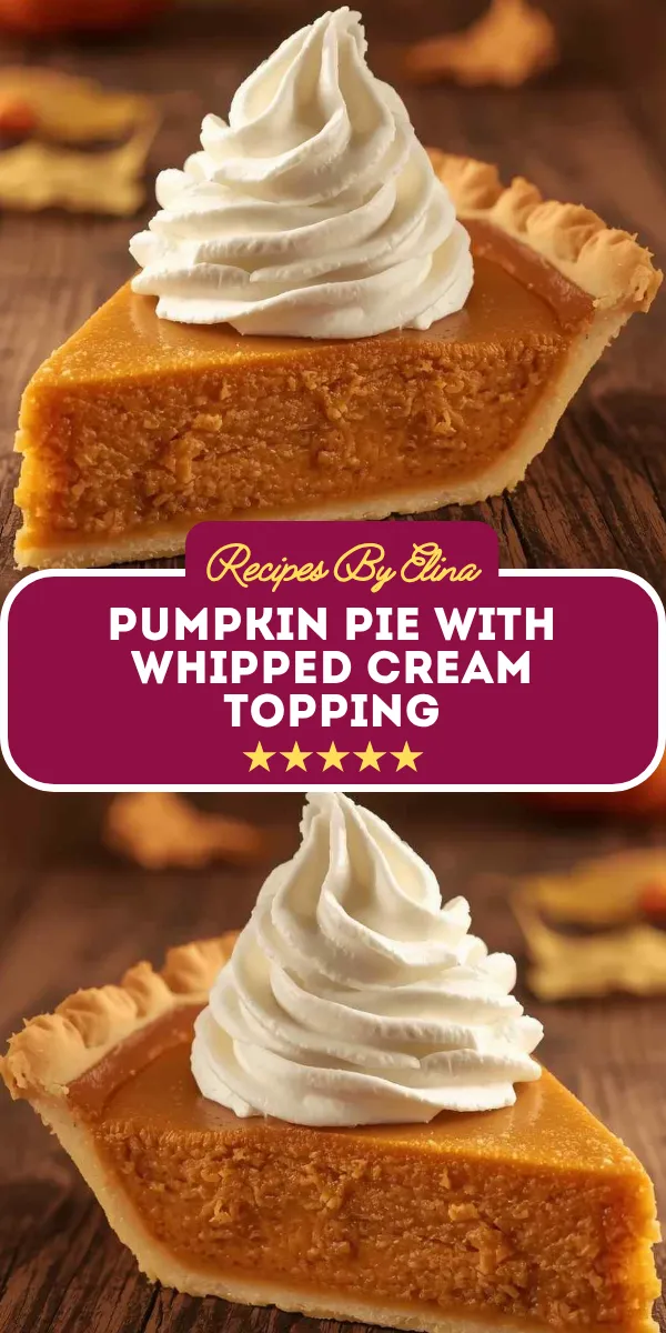 Pumpkin Pie with Whipped Cream Topping