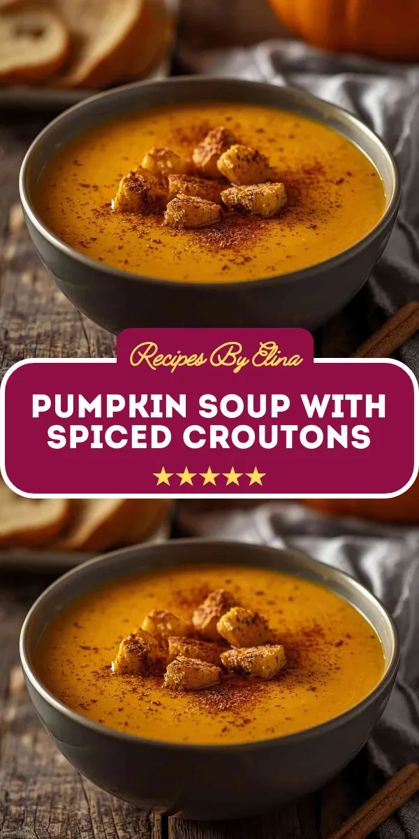 Pumpkin Soup with Spiced Croutons