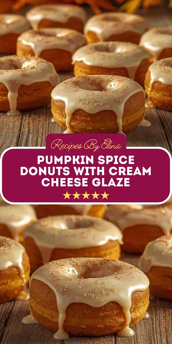 Pumpkin Spice Donuts with Cream Cheese Glaze