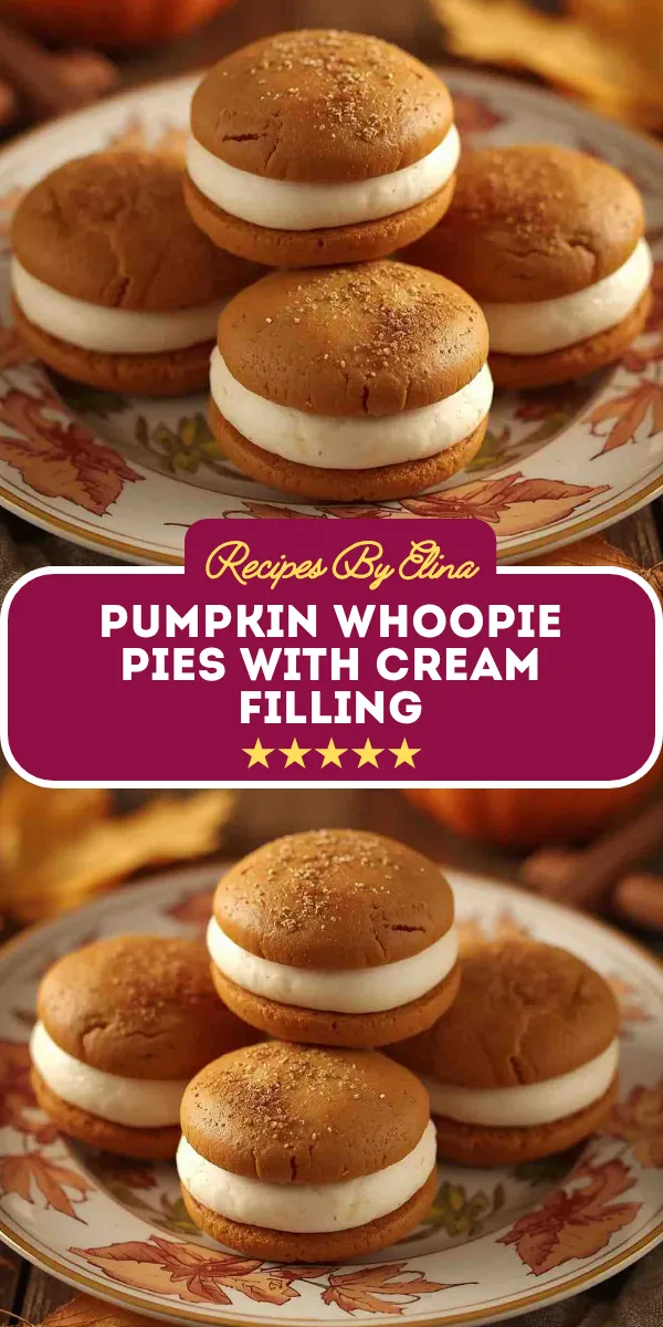 Pumpkin Whoopie Pies with Cream Filling