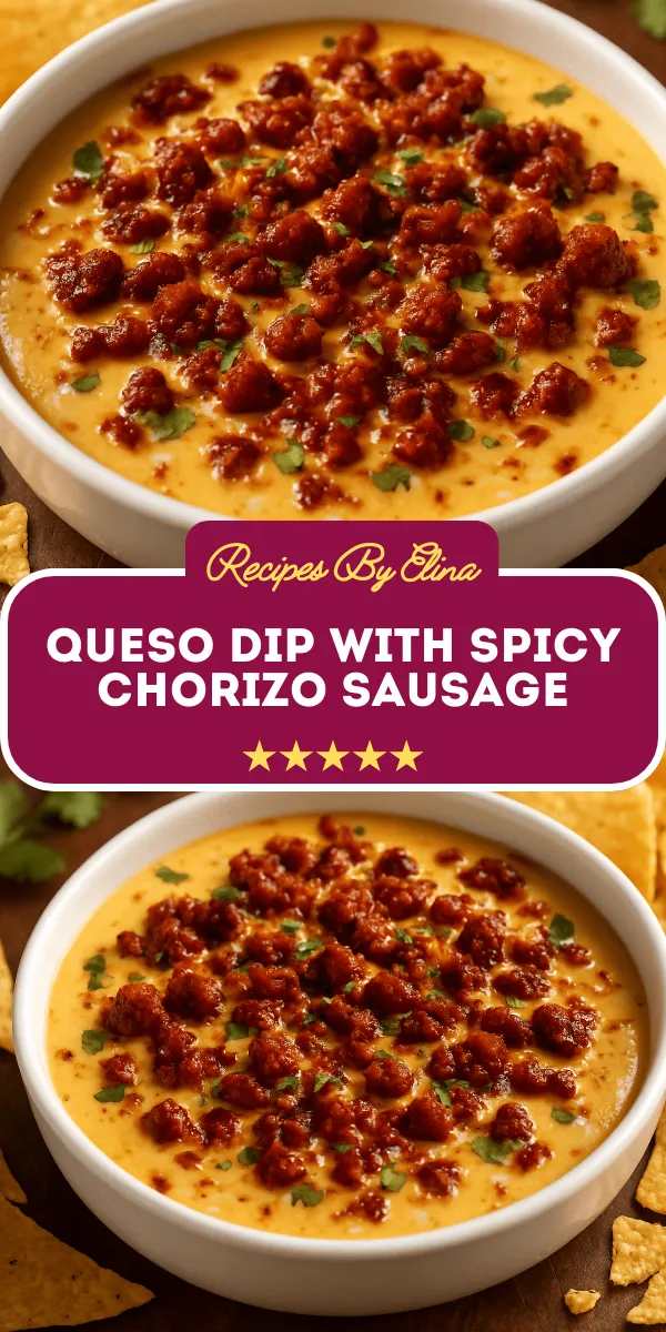 Queso Dip with Spicy Chorizo Sausage