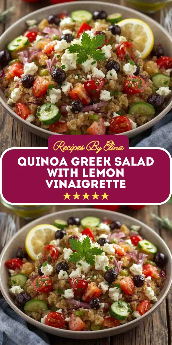 Quinoa Greek Salad with Lemon Vinaigrette