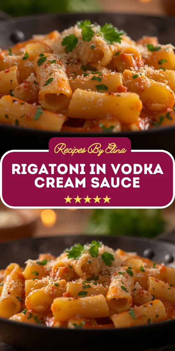 Rigatoni in Vodka Cream Sauce
