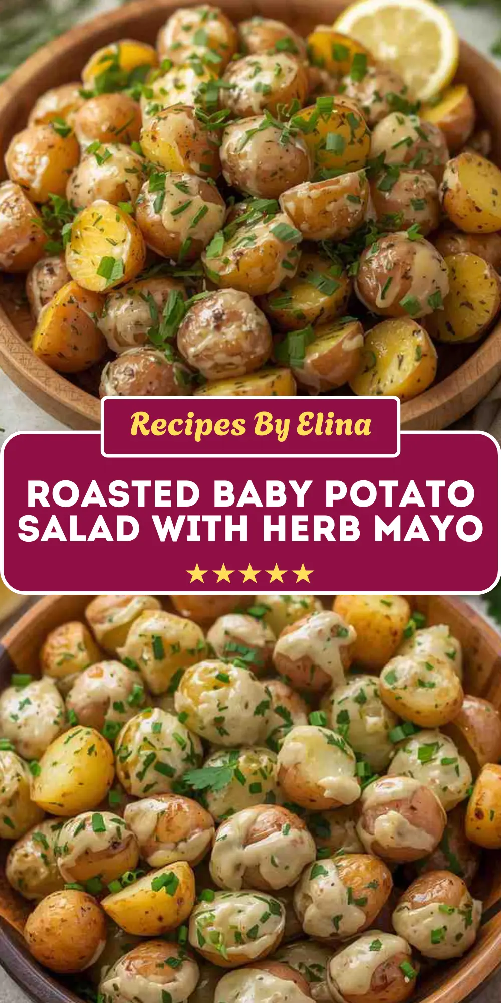 Roasted Baby Potato Salad with Herb Mayo