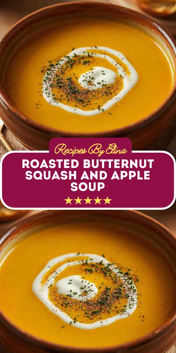 Roasted Butternut Squash and Apple Soup
