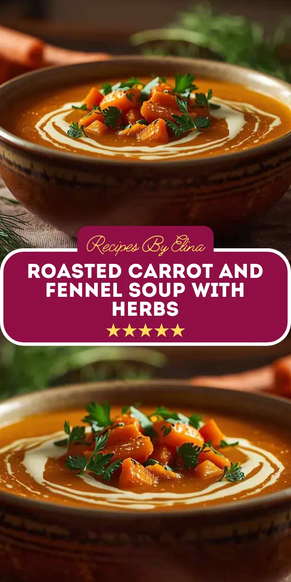 Roasted Carrot and Fennel Soup with Herbs
